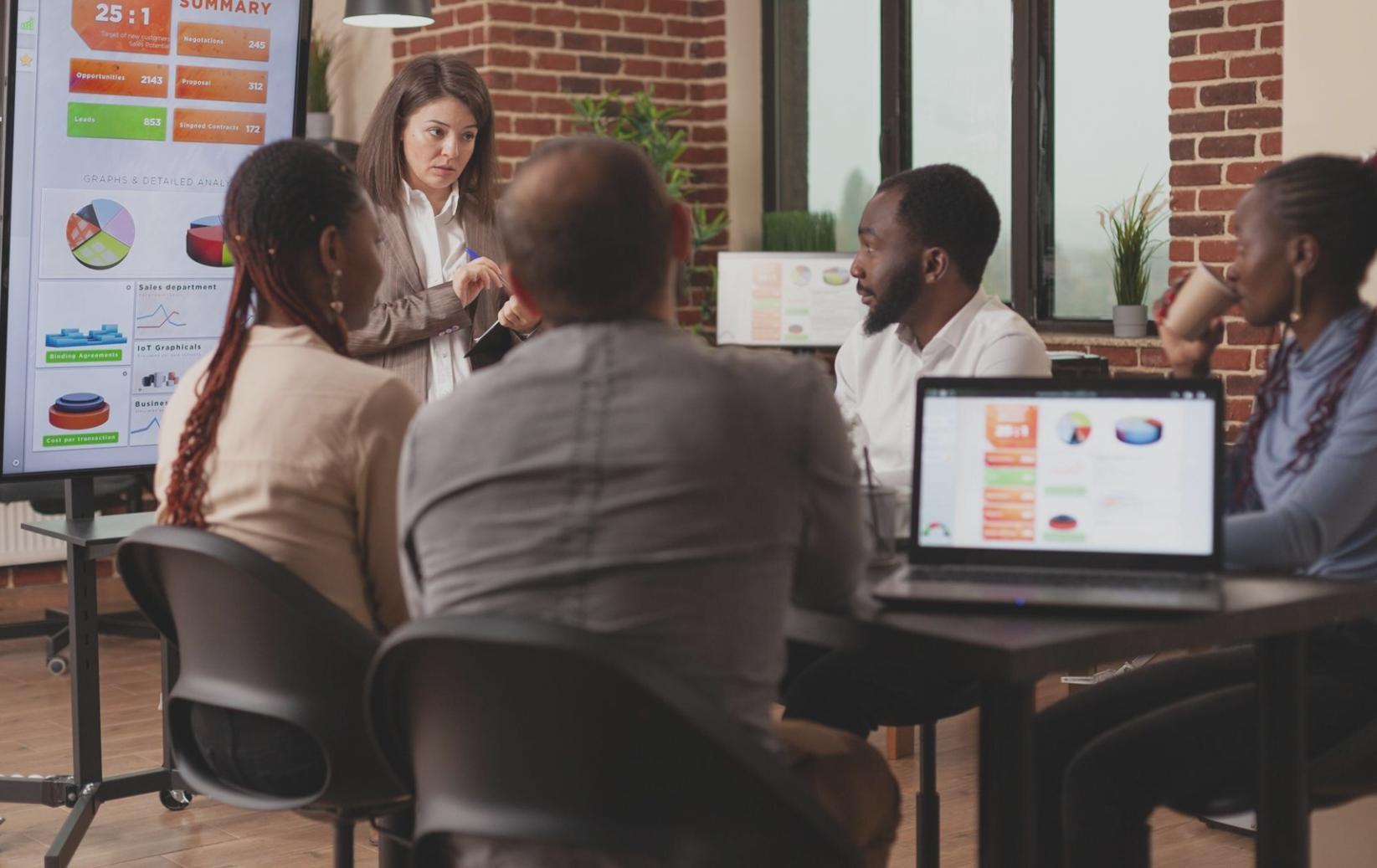 Présentation stratégique en entreprise